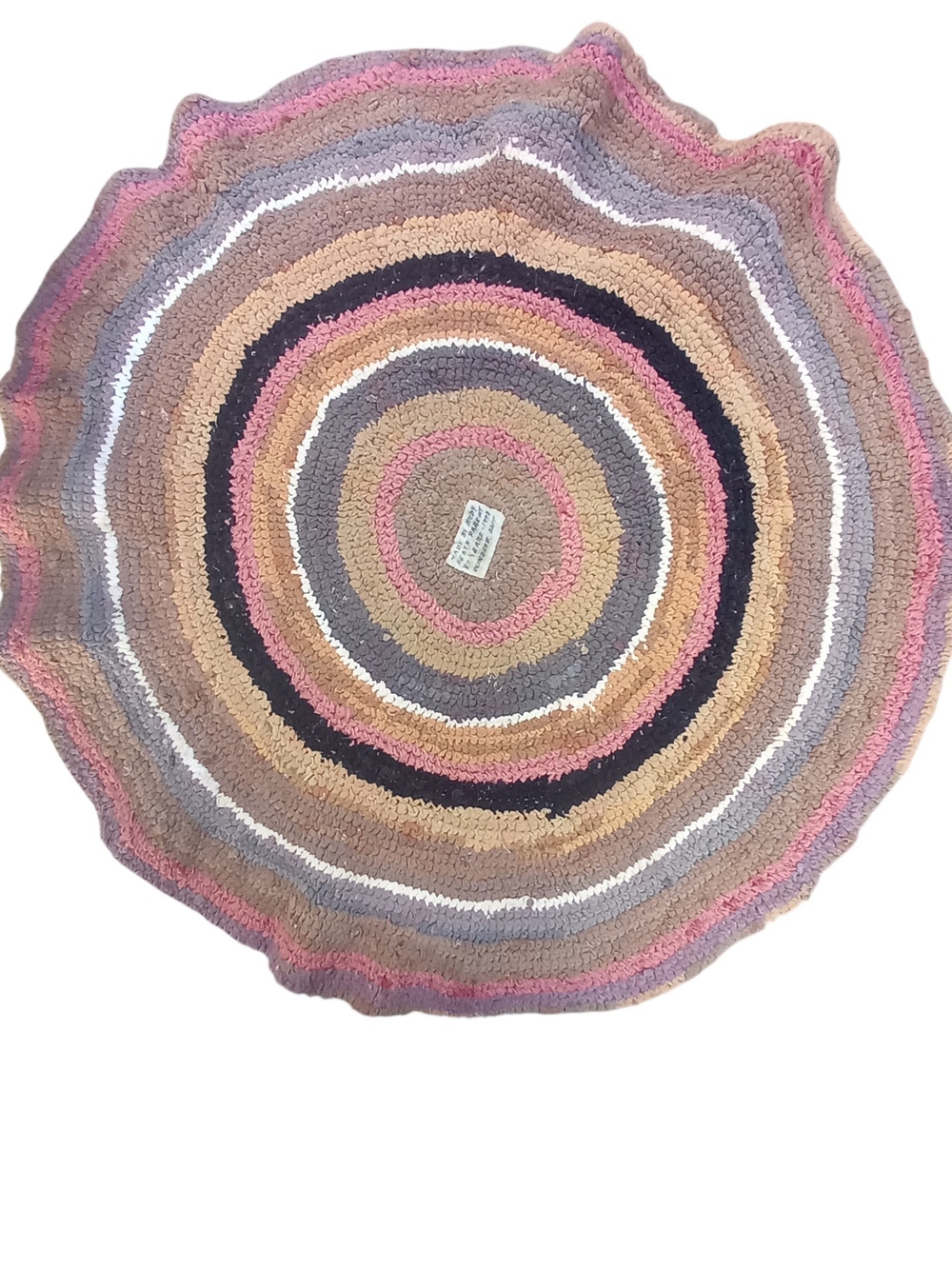 Handmade By Ruby Parent; Round Braided Accent Rug - Gorgeous HUESPink, Tan, Gray